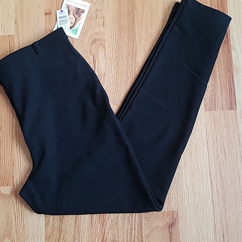 Kathy Ireland Ribbed Pants Straight Leg 30" Inseam